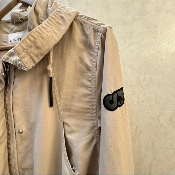 Alpha Tauri || Long Line Trench Coat Performance in Cream Large - Picture 6 of 10